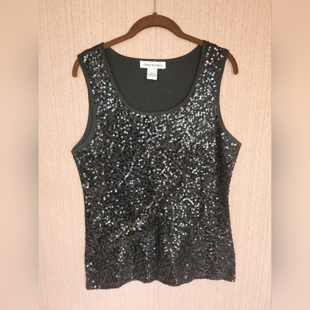 WORN ONCE! Sequinns Tank top
